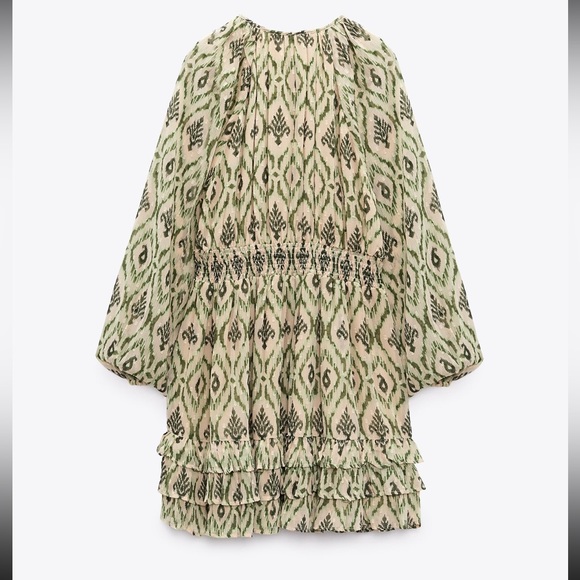 ZARA Printed Plumetis Dress - Size S - Picture 7 of 8